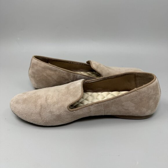 Birdies Sz 8.5 The Starling Shoe Loafer Slip On Flat Taupe  Tan Suede Leather - Picture 2 of 9